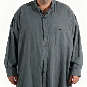 Outfitter Men's Grey Herringbone Business Casual Dress Shirt Size 3XLT